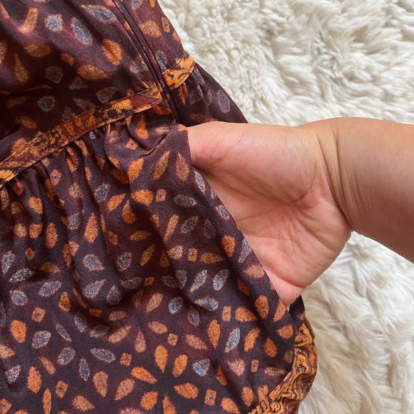 Ulla Johnson Brown and Orange Patterned Dress - Picture 8 of 13